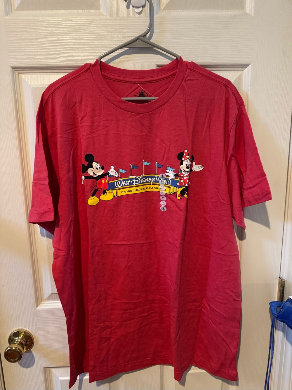 Disney Red Mickey & Minnie Walt Disney World Short Sleeve Tee